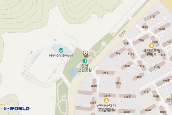 청안공원(해인로즈빌앞) 위치 지도 — 경상남도창원시진해구안청로105