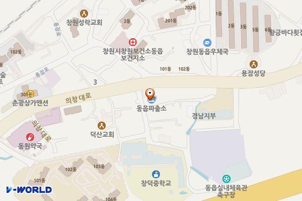 동읍파출소 내 화장실 위치 지도 — 경상남도창원시의창구동읍의창대로902