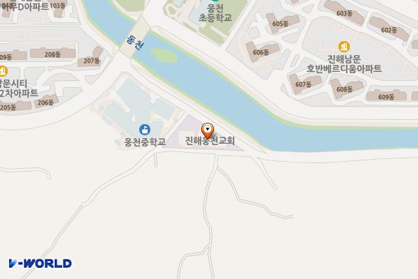 남산 산책로 위치 지도 — 경상남도 창원시 진해구 웅천동로 49 (남문동)