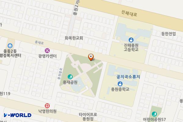 용재공원 위치 지도 — 경상남도창원시진해구용원로77번길19