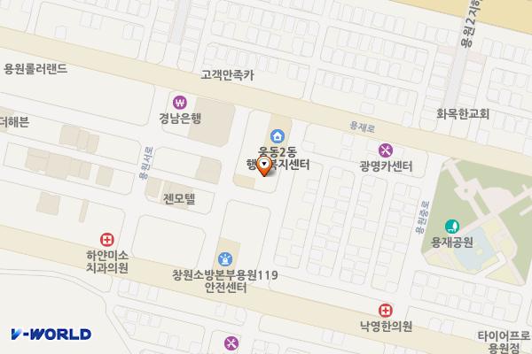 웅동문화의집 위치 지도 — 경상남도 창원시 진해구 용원남로 89, 문화의집 (용원동)