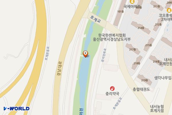 광려천변 호계산책로 위치 지도 — 경상남도창원시마산회원구내서읍호계리790-1