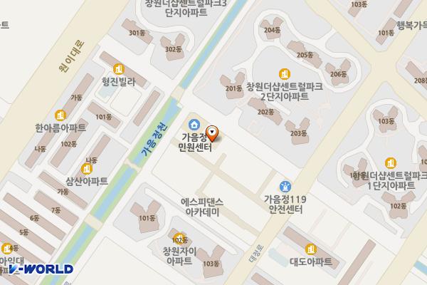 가음정파출소 화장실 위치 지도 — 경상남도창원시성산구원이대로863번길22(가음동,가음정파출소)