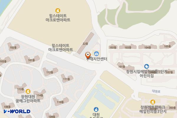 창원두대우체국 위치 지도 — 경상남도의창구대원로93번길6,창원두대우체국(대원동)