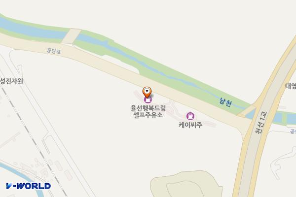(주)율선 행복드림셀프주유소 위치 지도 — 경상남도창원시성산구공단로820(천선동,행복드림오일뱅크)