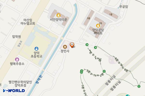팔룡근린공원 정인사 뒤 위치 지도 — 경상남도창원시마산회원구양덕동산8-2