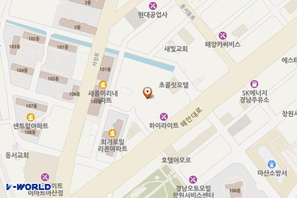 61호 어린이공원 위치 지도 — 경상남도창원시마산합포구해안대로279-3