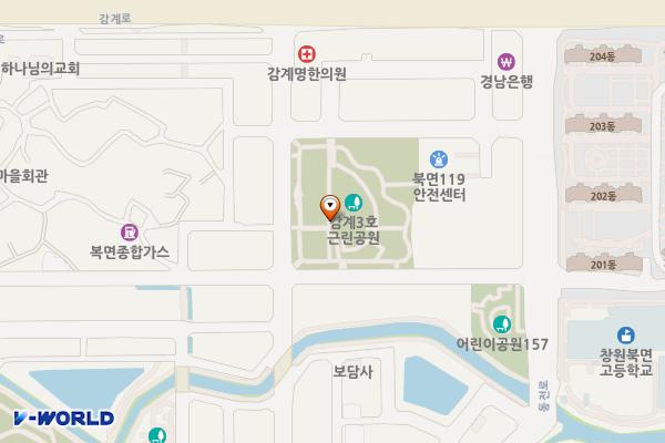 감계3호근린공원 위치 지도 — 경상남도 창원시 의창구 북면 감계로110번길 46