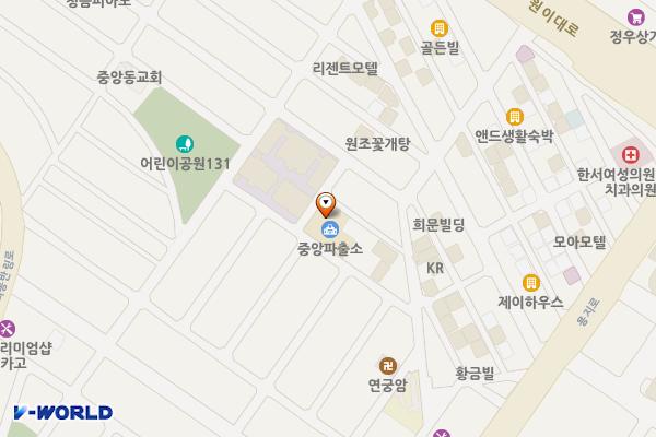 중앙파출소 화장실 위치 지도 — 경상남도창원시성산구원이대로566번길27-19(중앙동,중앙파출소)