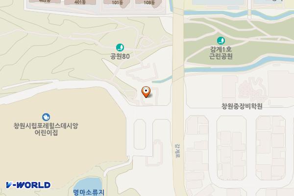 감계2호공원 화장실 위치 지도 — 경상남도 창원시 의창구 북면 감계리 792-6
