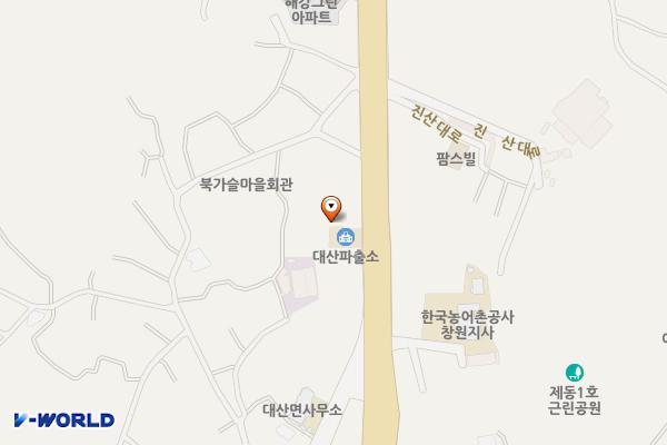 대산파출소 화장실 위치 지도 — 경상남도창원시의창구대산면진산대로415