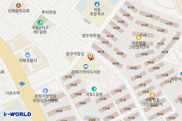 진해기적의도서관 위치 지도 — 경상남도 창원시 진해구 석동로 70, 기적의도서관 (석동)