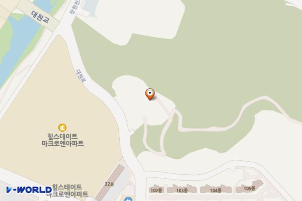 대상공원(두대주차장) 화장실 위치 지도 — 경상남도 창원시 성산구 두대동 434