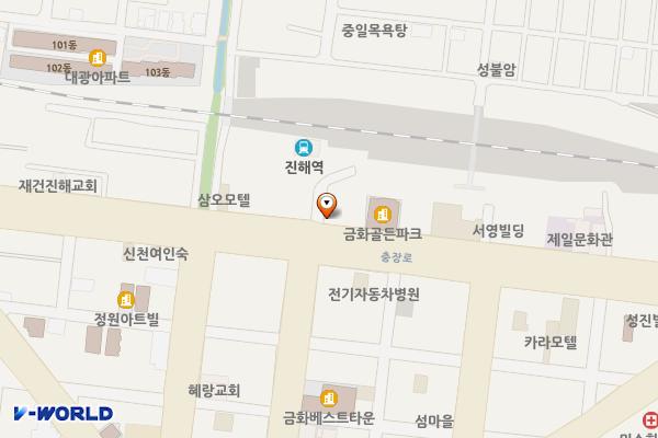 진해역 위치 지도 — 경상남도 창원시 진해구 충장로 73-16, 공중화장실 (여좌동)