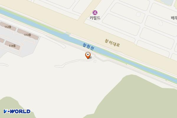 반송공원(창원천) 화장실 위치 지도 — 경상남도 창원시 성산구 창원천로 334, 공중화장실 (퇴촌동)