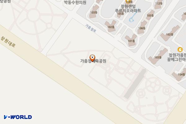 장미공원 화장실 위치 지도 — 경상남도 창원시 성산구 창원대로 927 (가음동)