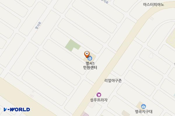 명서1민원센터화장실 위치 지도 — 경상남도 창원시 의창구 명지로122번길 20, 명서1민원센터 (명서동)