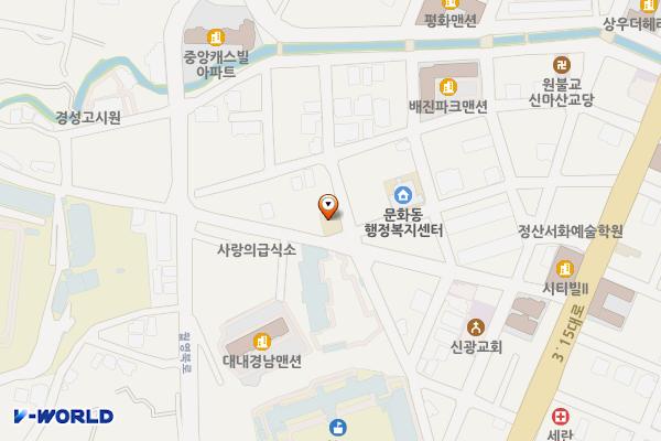 신마산지구대내 화장실 위치 지도 — 경상남도창원시마산합포구문화남5길52(청계동,신마산지구대)