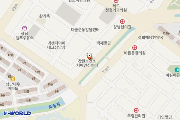 창원시마음건강센터 위치 지도 — 경상남도 창원시 성산구 마디미로73번길 12
