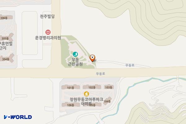 무동근린공원 위치 지도 — 경상남도 창원시 의창구 북면 무동로 202