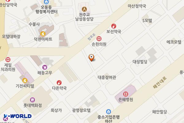 어시장 2 위치 지도 — 경상남도 창원시 마산합포구 어시장2길 34 (남성동)