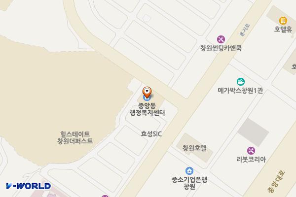 중앙동주민센터 위치 지도 — 경상남도성산구외동반림로5
