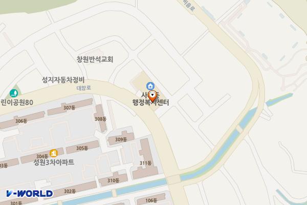 사파파출소 화장실 위치 지도 — 경상남도창원시성산구대암로113(대방동,남양파출소)