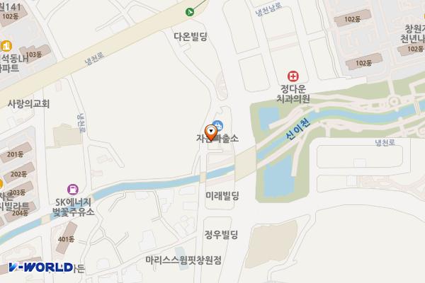 자은동민원센터화장실 위치 지도 — 경상남도 창원시 진해구 장복대로 153, 자은민원센터 (자은동)