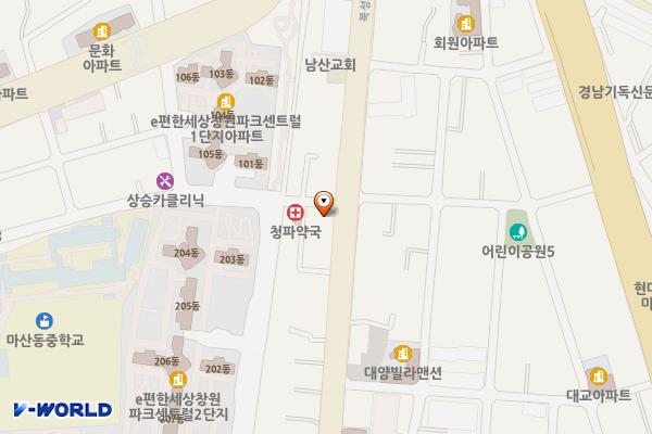 국제주유소 위치 지도 — 경상남도창원시마산회원구북성로163(회원동,국제주유소)