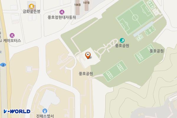 풍호공원(천자봉테니스장) 위치 지도 — 경상남도창원시진해구천자로434