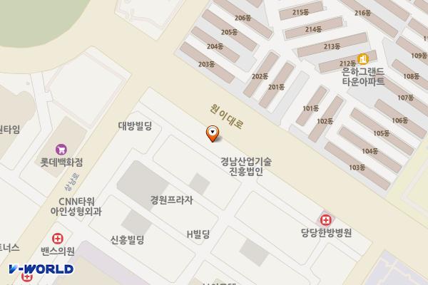 대한상가(개방화장실) 위치 지도 — 경상남도창원시성산구원이대로656(상남동,대한상가)