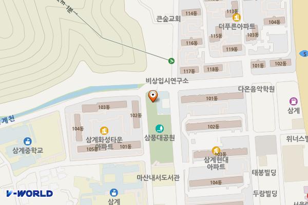 삼계삼풍대어린이공원 위치 지도 — 경상남도창원시마산회원구내서읍삼계8길42