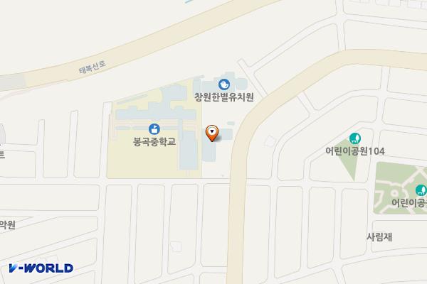 경상남도유아교육원 화장실 위치 지도 — 경상남도창원시의창구봉곡로23번길2(봉곡동,경상남도유아교육원)