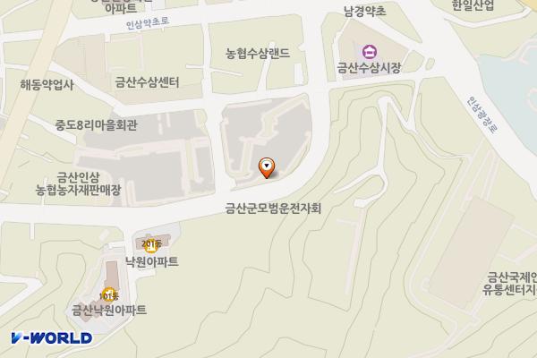 인삼광장주차장 위치 지도 — 충청남도 금산군 금산읍 약초로 35