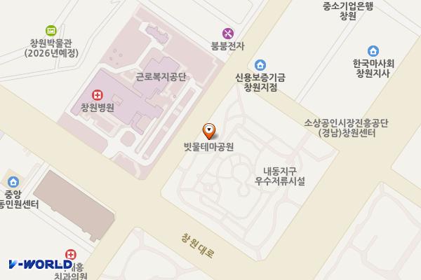 중앙체육공원(민방위교육장) 화장실 위치 지도 — 경상남도 창원시 성산구 용지로 12 (중앙동)