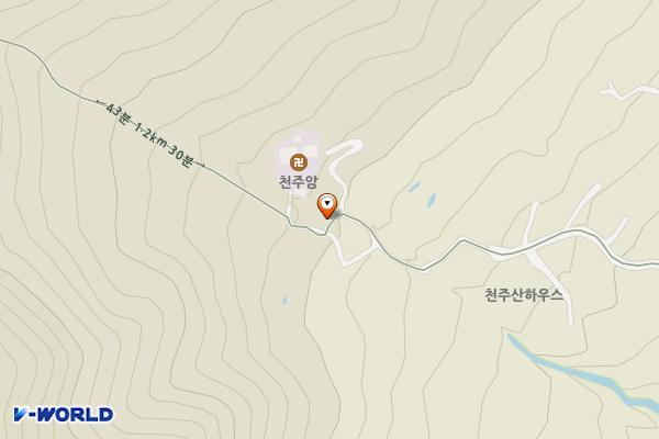 천주산 등산로변(천주암) 위치 지도 — 경상남도창원시의창구동정동126-4