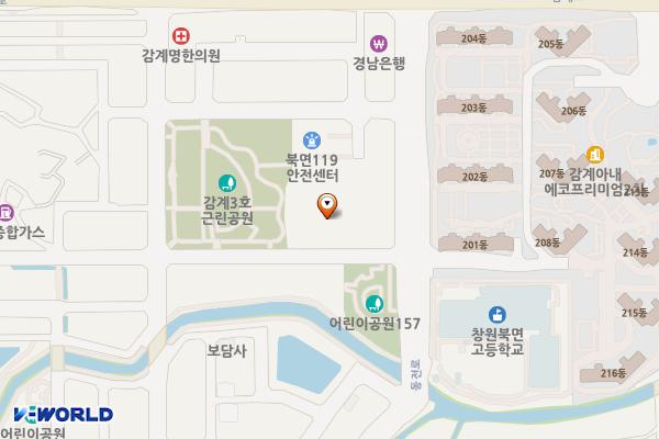 감계복지센터 위치 지도 — 경상남도의창구북면동전로45번길6