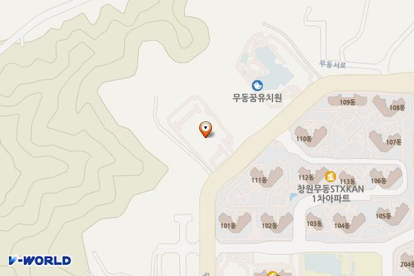 최윤덕도서관 위치 지도 — 경상남도 창원시 의창구 북면 무동서로 67