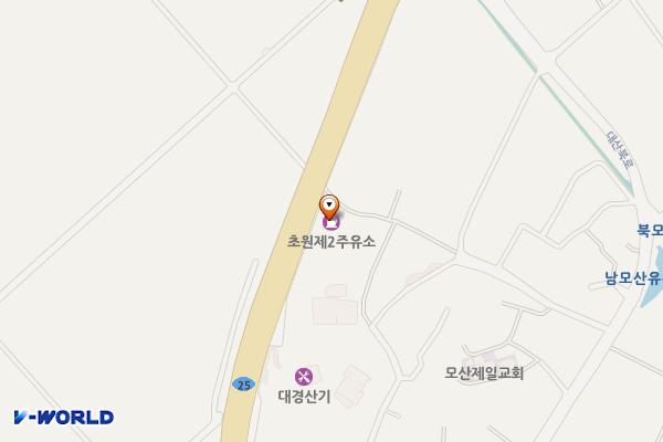 SK엔크린 초원제2주유소 위치 지도 — 경상남도창원시의창구대산면진산대로636(모산리,거산주유소)