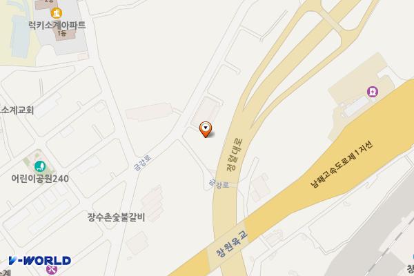 시내버스 회차지 위치 지도 — 경상남도 창원시 의창구 금강로 388 (소계동)