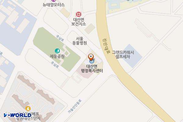 대산면행정복지센터 위치 지도 — 경상남도 창원시 의창구 대산면 가술산단동로 10, 대산면 행정복지센터