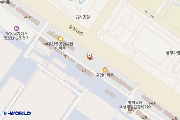 남산시외버스정류소 위치 지도 — 경상남도성산구정동로162번길57,한양상가(남산동)