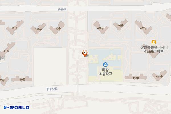 중앙1호근린공원 화장실 위치 지도 — 경상남도 창원시 의창구 중동남로 77 (중동)