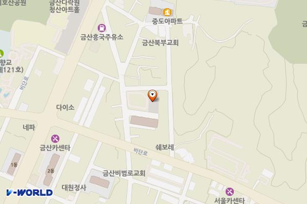 금산읍 중도10리 공영주차장 위치 지도 — 충청남도 금산군 금산읍 중도리 198-5