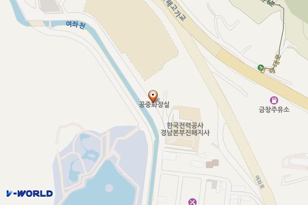 여좌동 한전옆 위치 지도 — 경상남도 창원시 진해구 여좌천로 128, 공중화장실 (태백동)