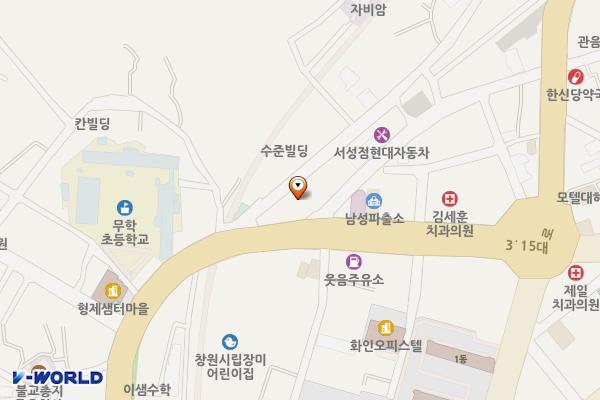 3.15탑 위치 지도 — 경상남도 창원시 마산합포구 몽고정길 135-3, 공중화장실 (서성동)
