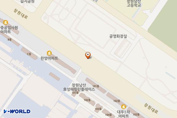 남산녹지공원(택시승강장) 화장실 위치 지도 — 경상남도창원시성산구남산동745-2