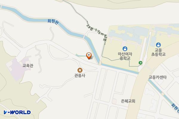 회원2동 임시주차장 위치 지도 — 경상남도 창원시 마산회원구 회원서2길 28 (회원동)