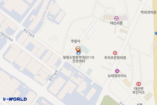 대산119안전센터 화장실 위치 지도 — 경상남도창원시의창구대산면봉강가술로583(가술리,창원소방서대산지역대)
