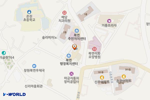 북면사무소 위치 지도 — 경상남도창원시의창구북면천주로1085